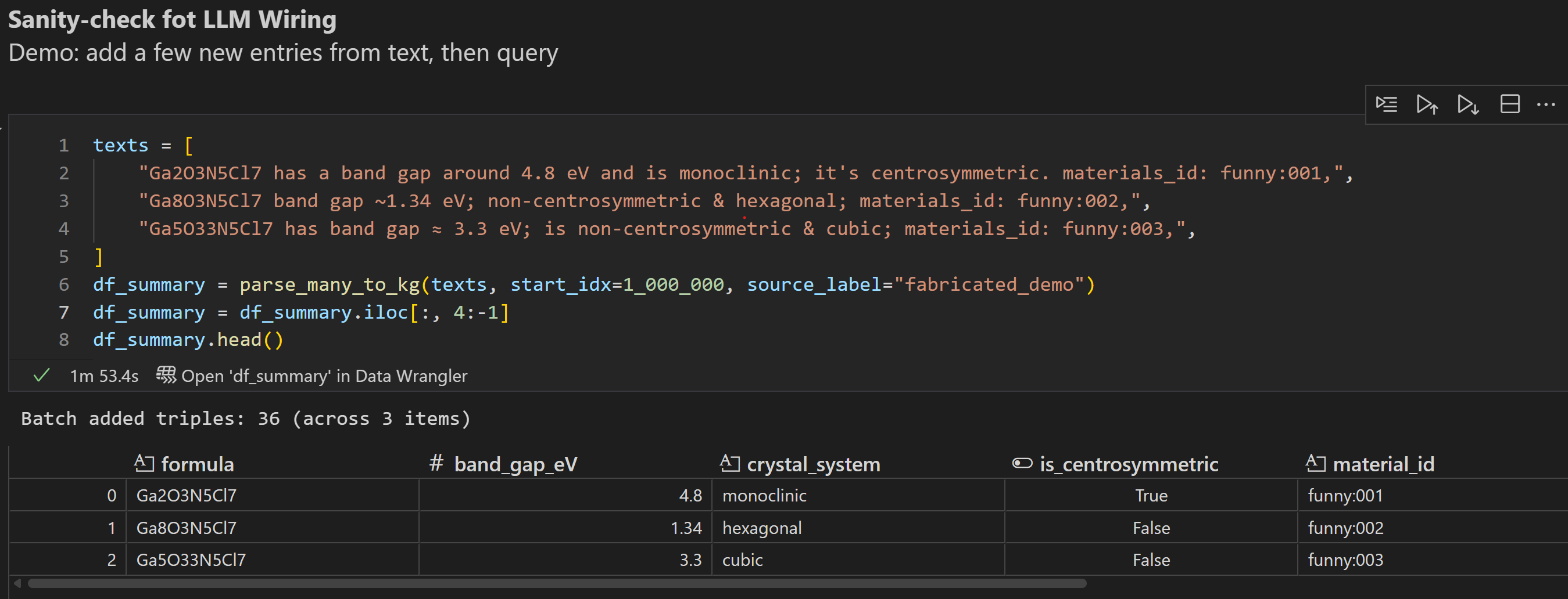 NL→KG with normalization; metada for provenance.
